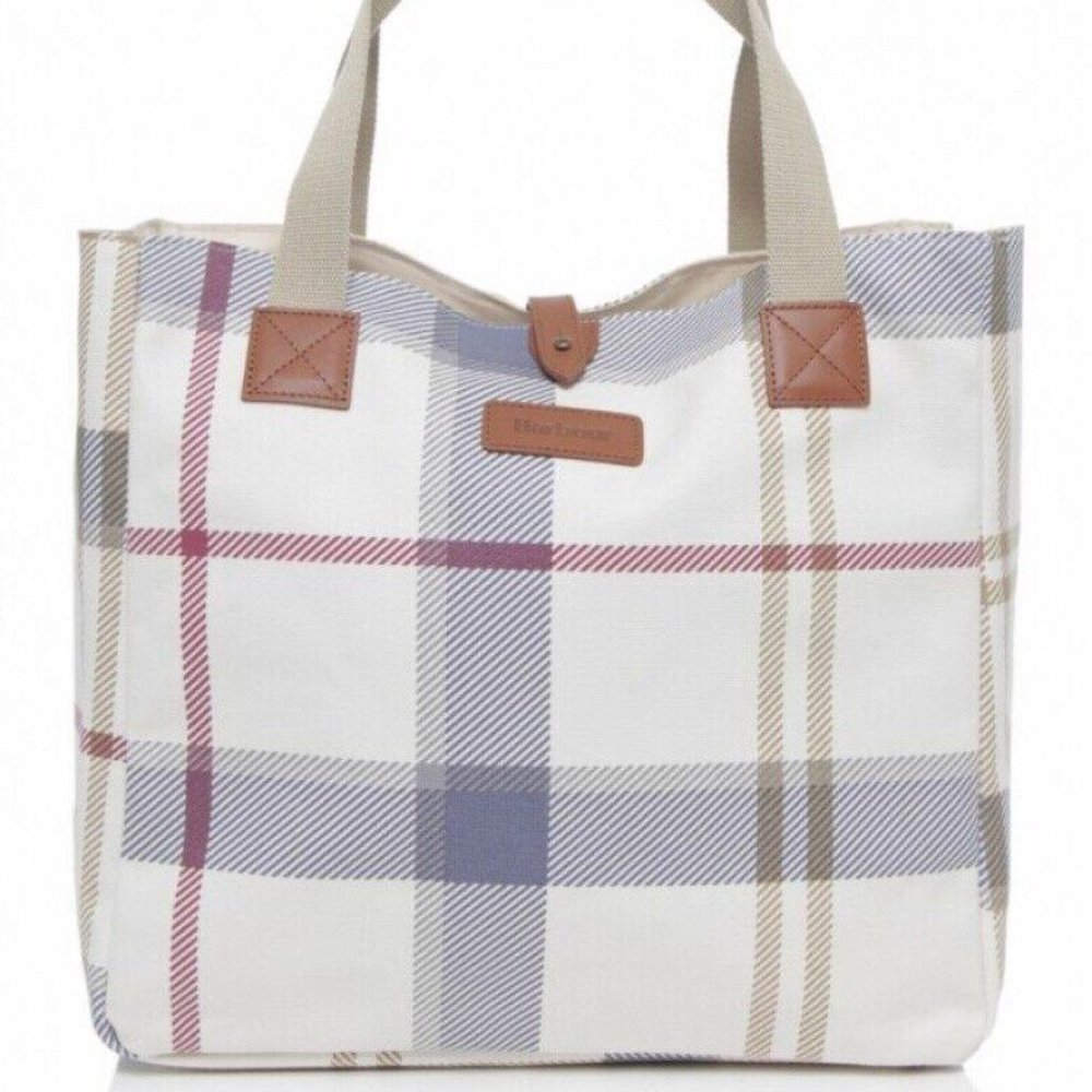 Barbour Summer Dress Tartan Tote Bag, Summer Dress